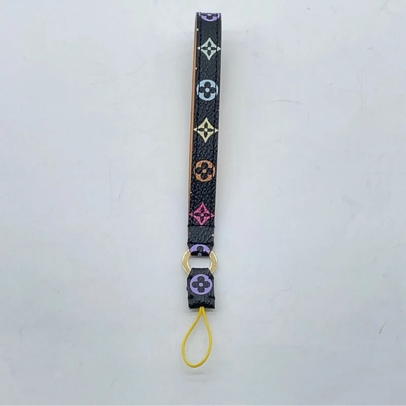 Authentic  LV Monogram Multi color Noir Dragonne Telephone Strap - Picture 9 of 13